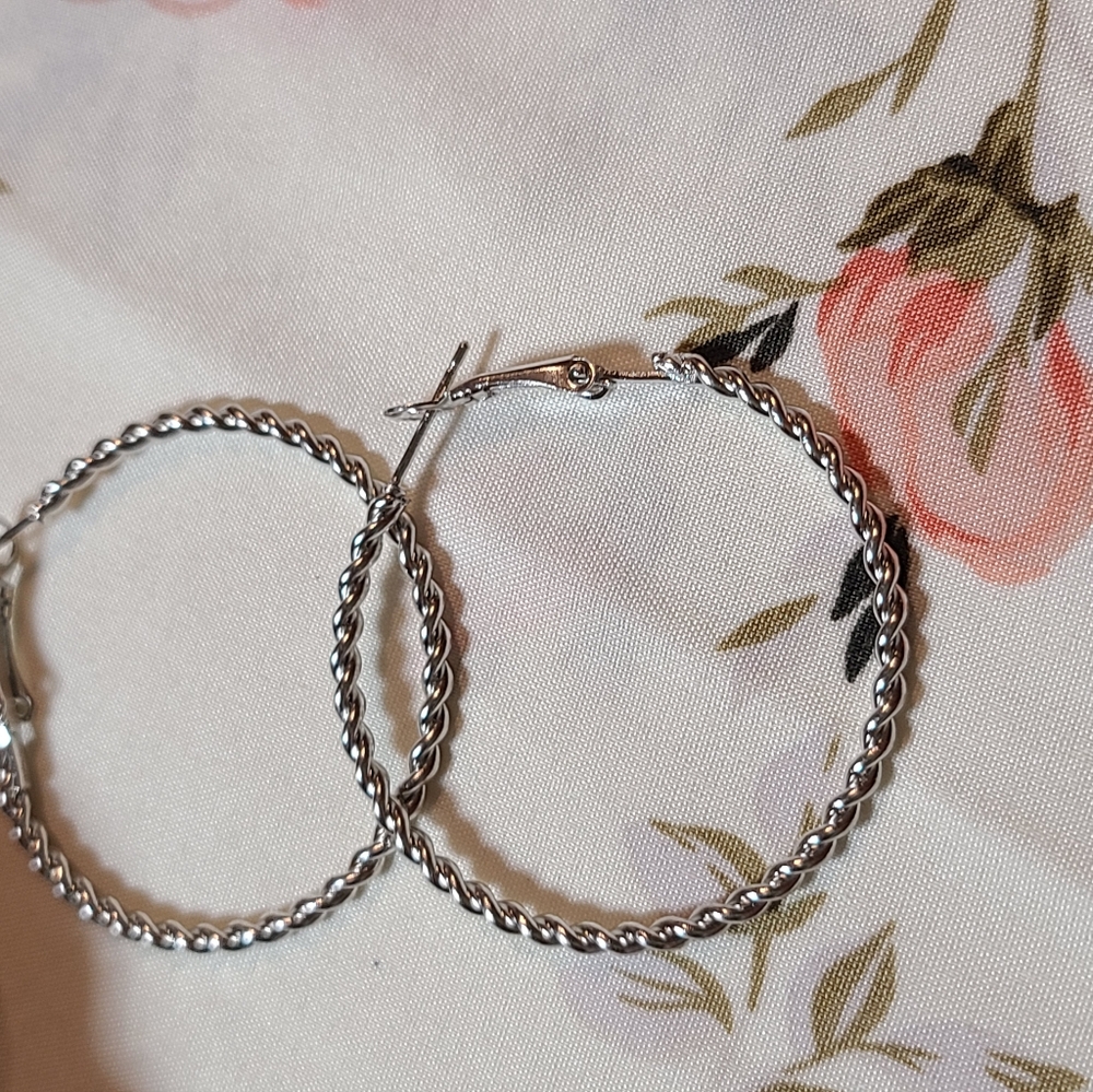 Silver Hoop Earrings
